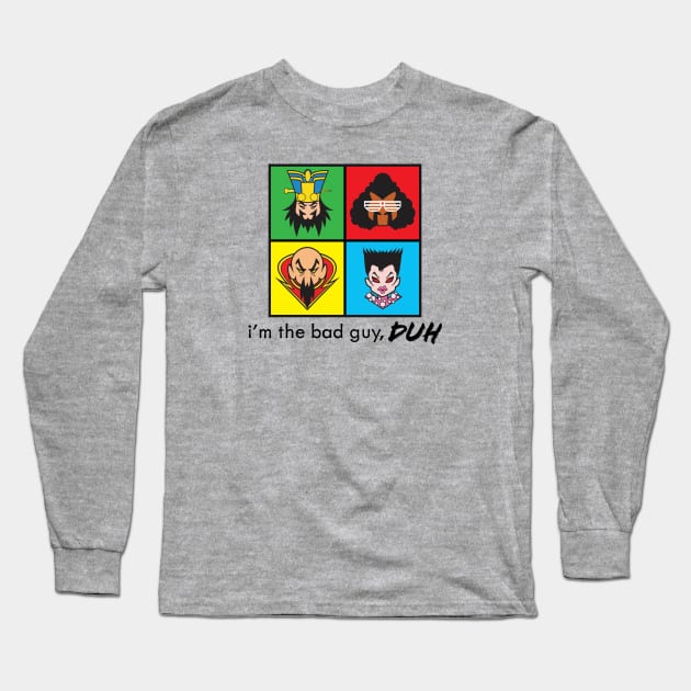 80s Bad Guys Long Sleeve T-Shirt by PengPengArt